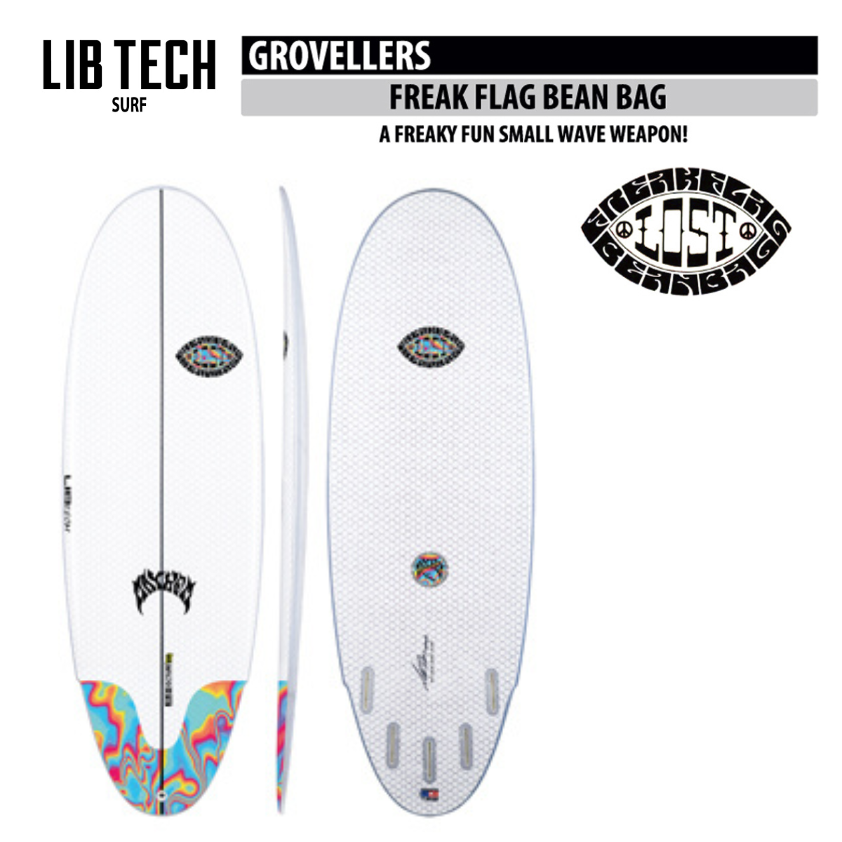 LIBTECH SURFBOARD FREAK FLAG BEAN BAG/リブテック サーフボード フリークフラグビーンバッグ