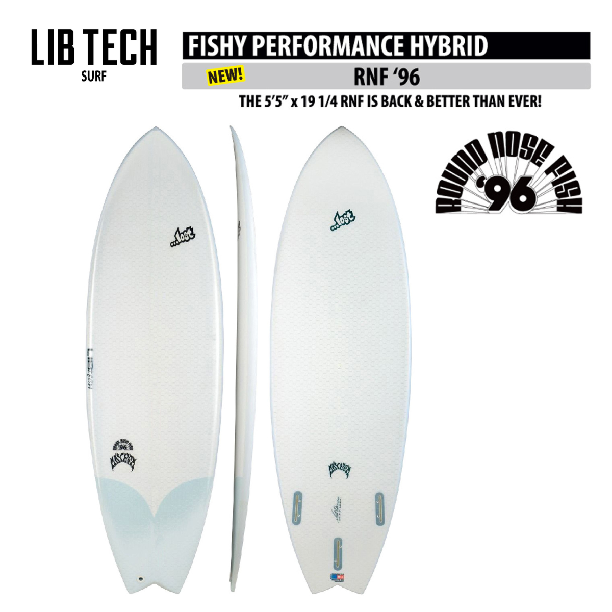 LIBTECH SURFBOARD RNF '96/リブテック サーフボード アールエヌエフ