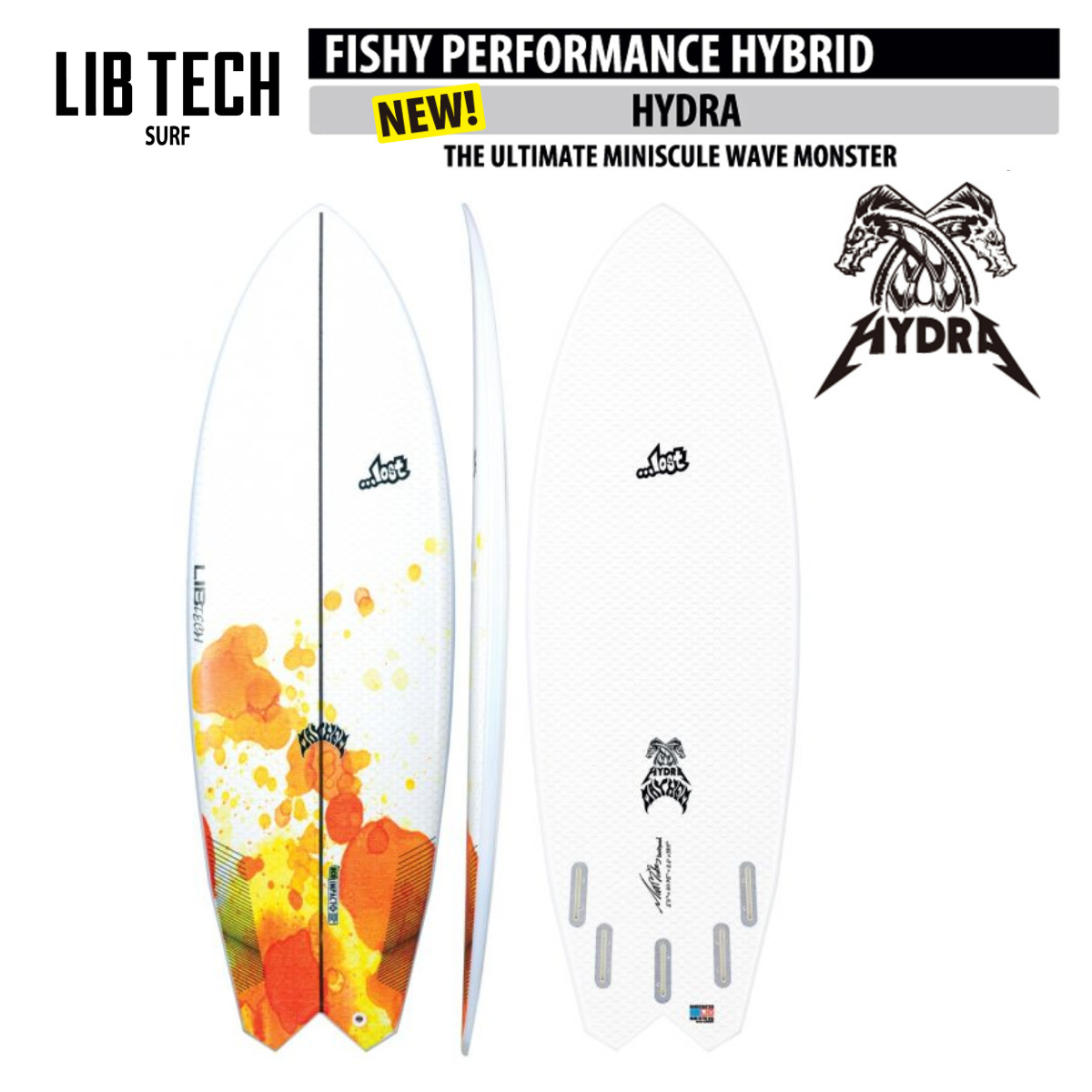 LIBTECH SURFBOARD HYDRA 5'5"/リブテック サーフボード ハイドラ