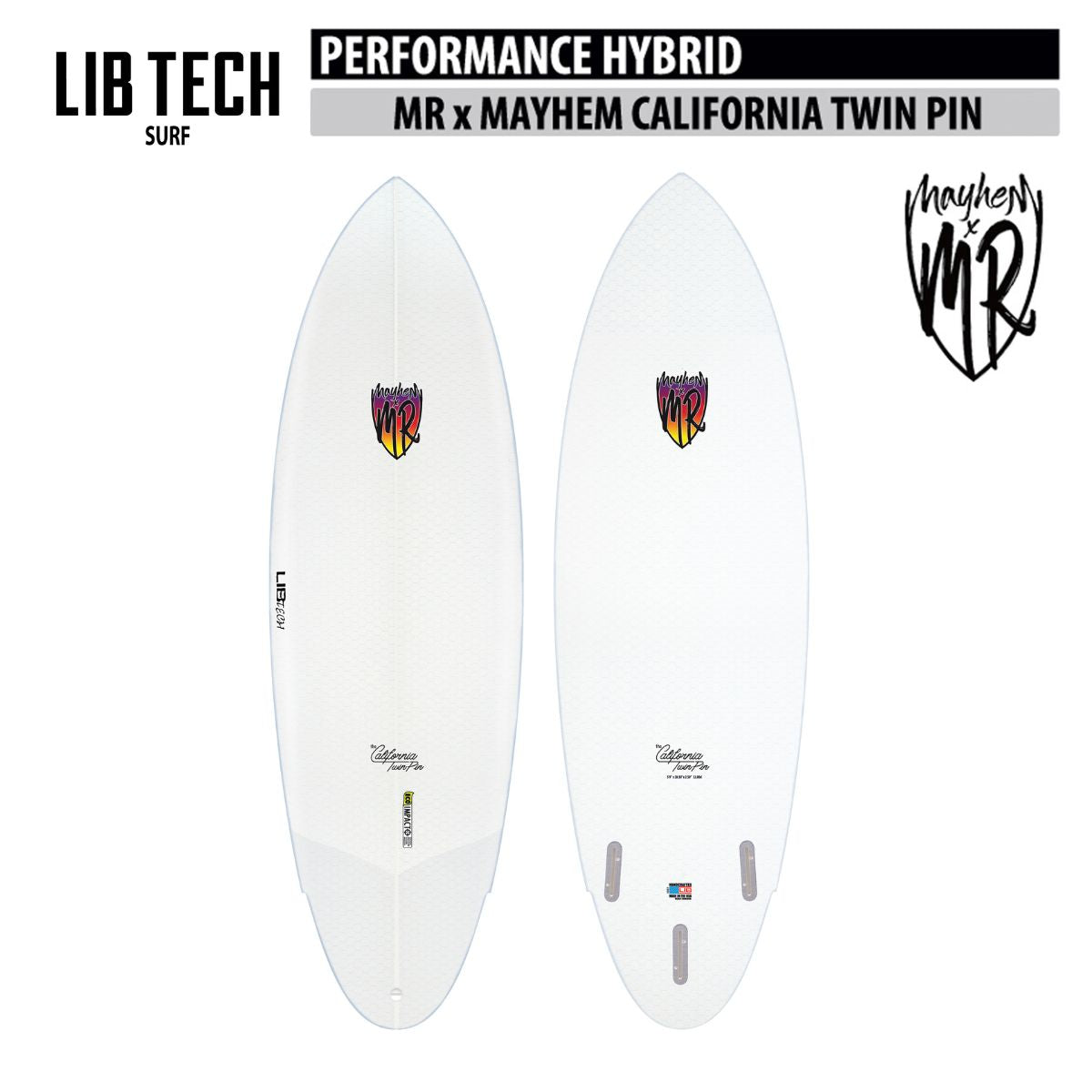 LIBTECH SURFBOARD MRxMAYHEM CALIFORNIA TWIN PIN/リブテック サーフボード メイヘムカリフォルニアツインピン