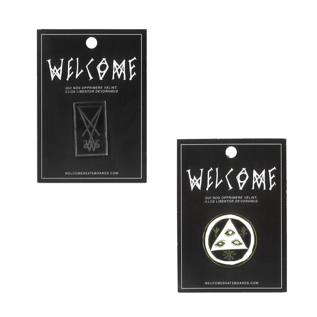 WELCOME ENAMEL PINS