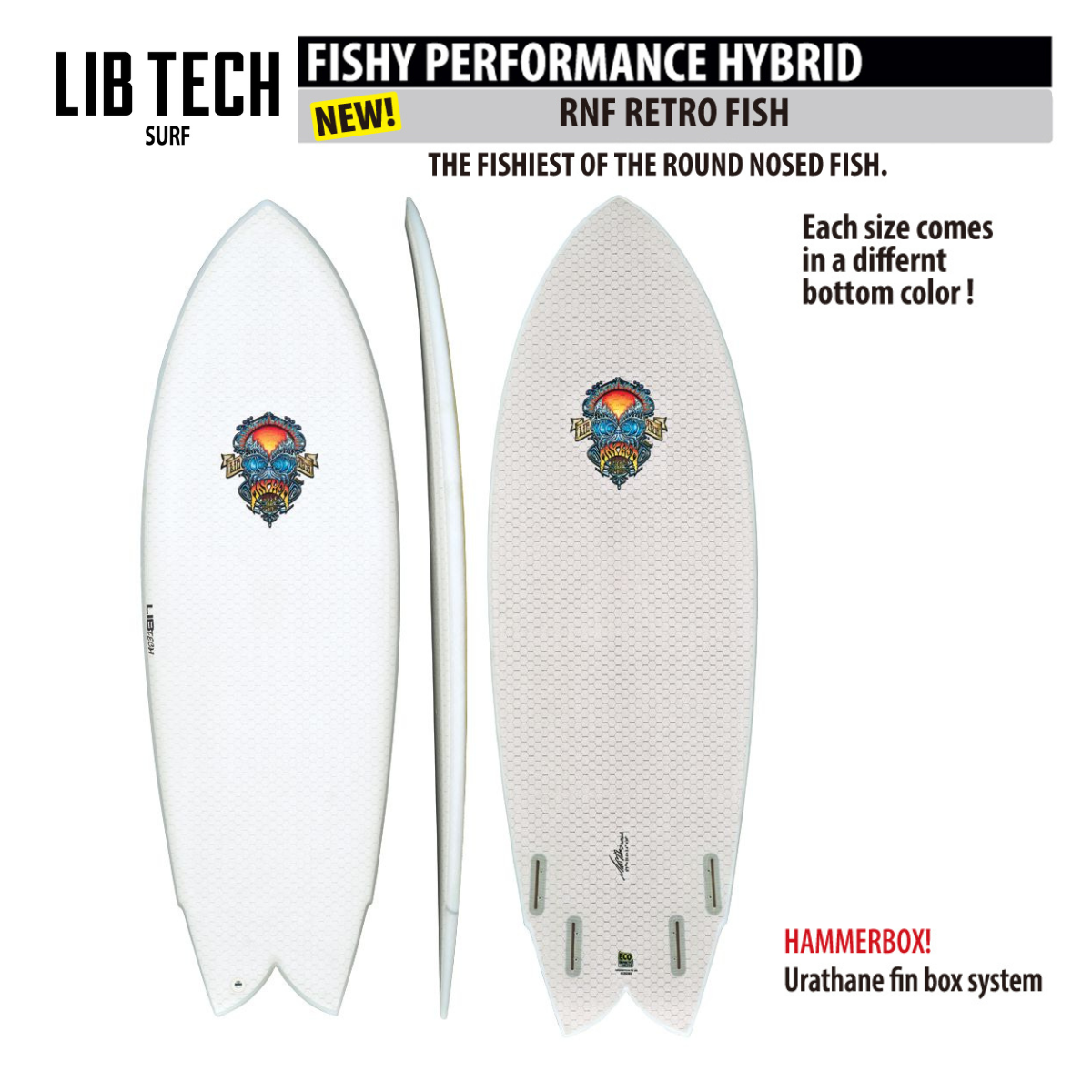 LIBTECH SURFBOARD RNF RETRO FISH/リブテック サーフボード RNFレトロフィッシュ