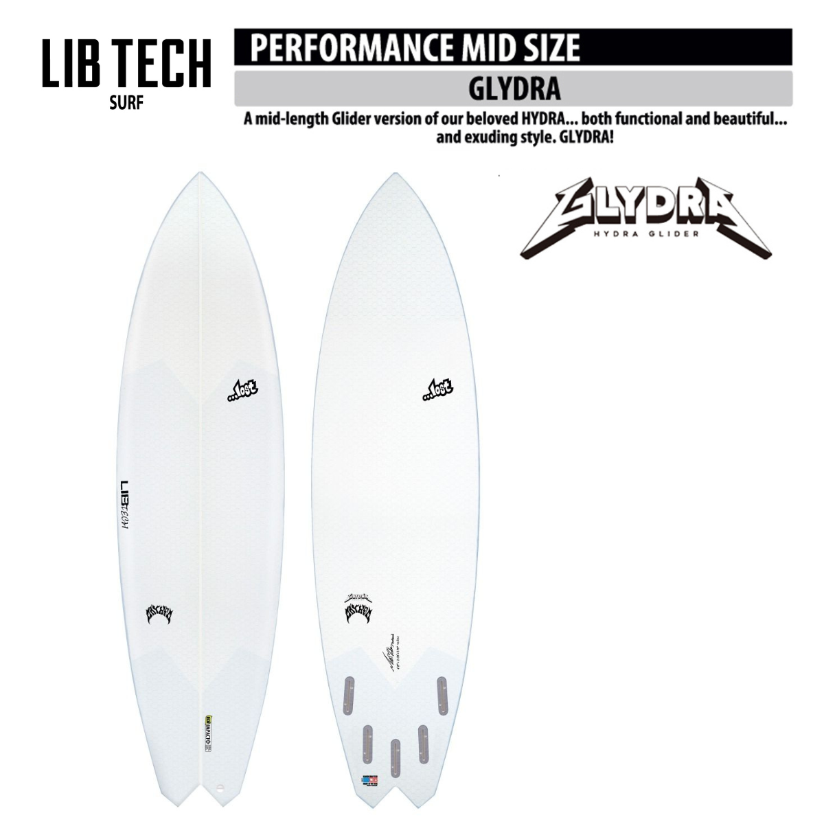 LIBTECH SURFBOARD GLYDRA 6'8 LIBTECH SURFBOARD GLYDRA 6'8