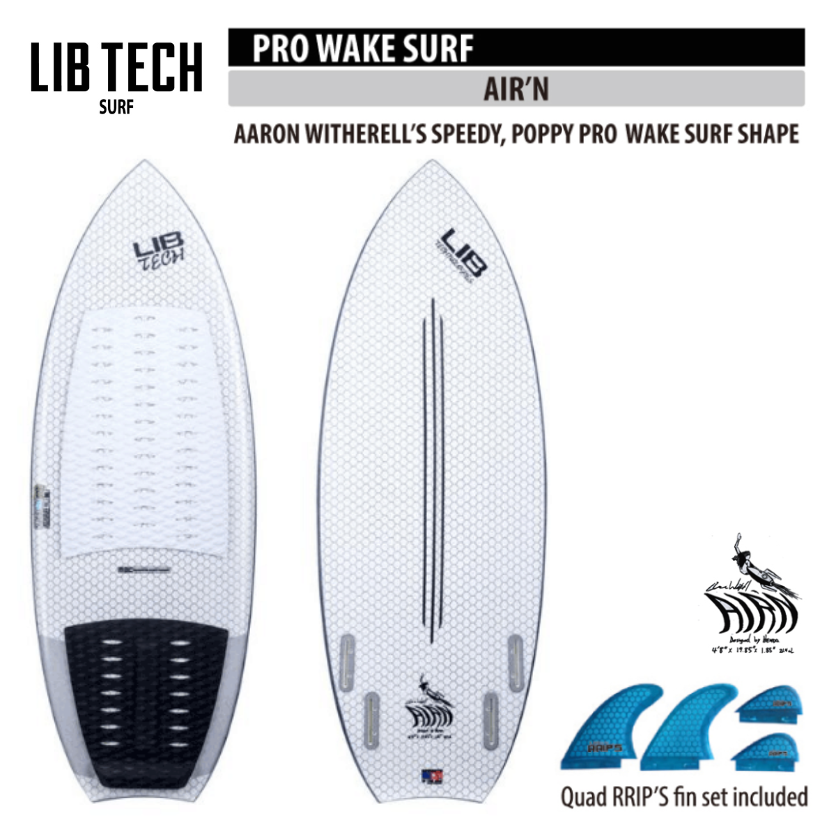 LIBTECH WAKE SURF AIR'N/リブテック ウェイクサーフボード アーリン