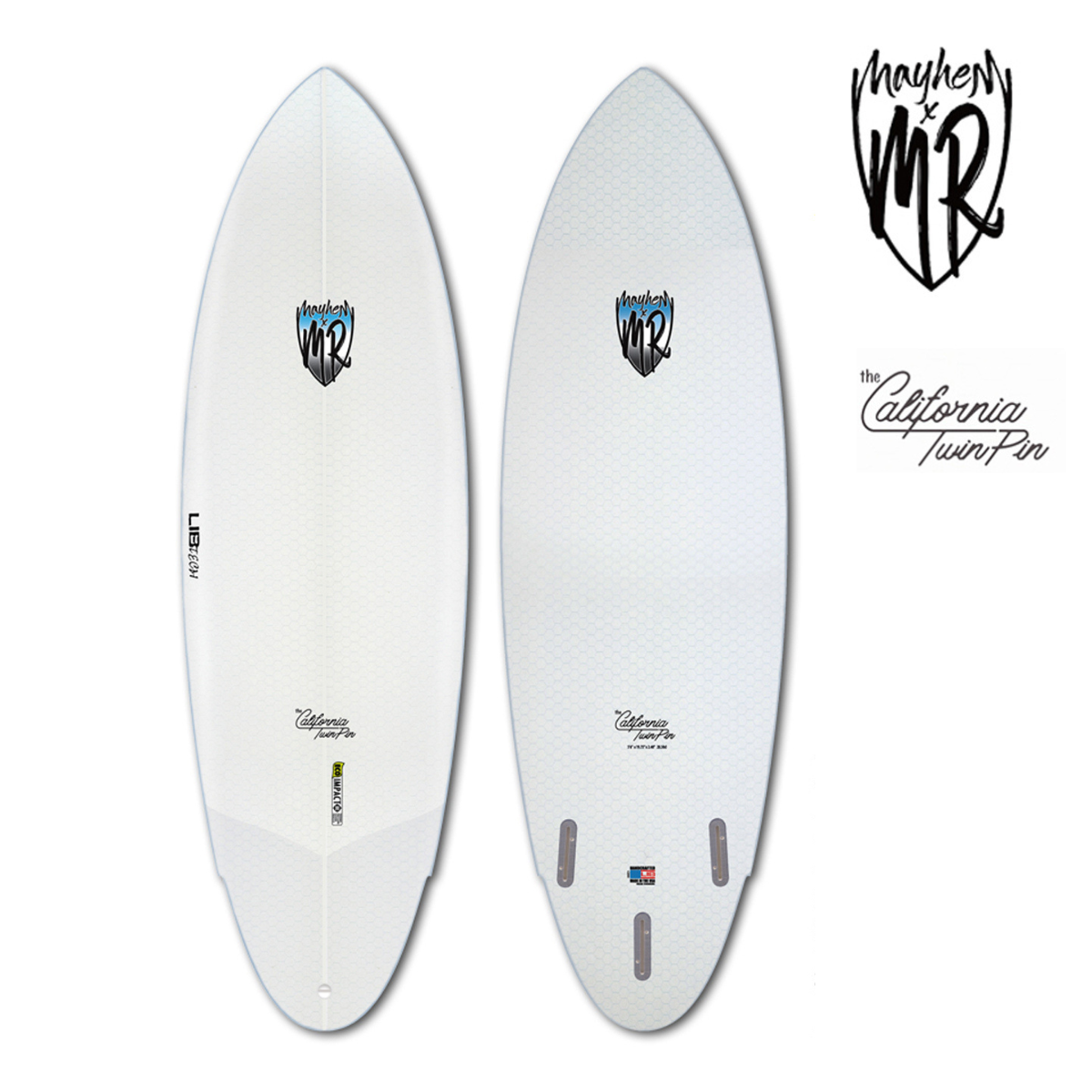 【訳あり品】LIBTECH SURFBOARD MRxMAYHEM CALIFORNIA TWIN PIN 6'3"