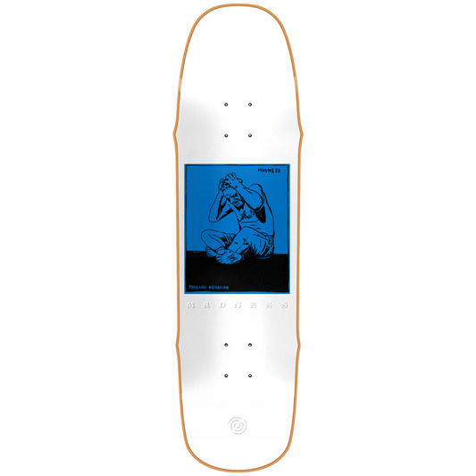 MADNESS DECK STRESSED-White/blue 8.5"x32.3"