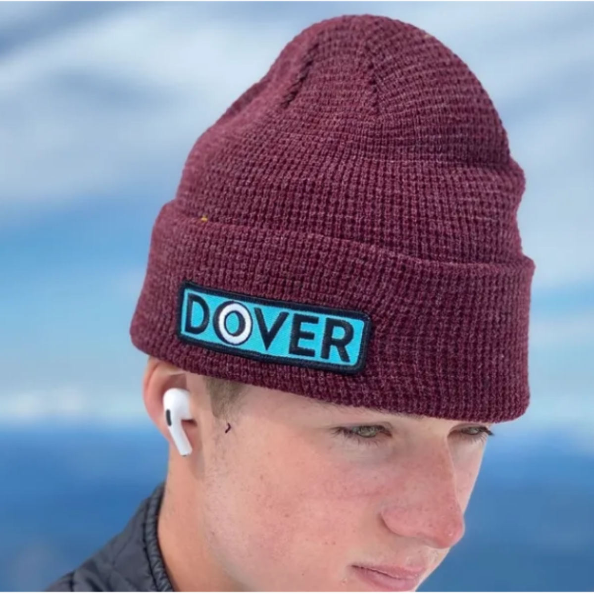 DOVER The Burgundy Waffle Knit Beanie ニット帽