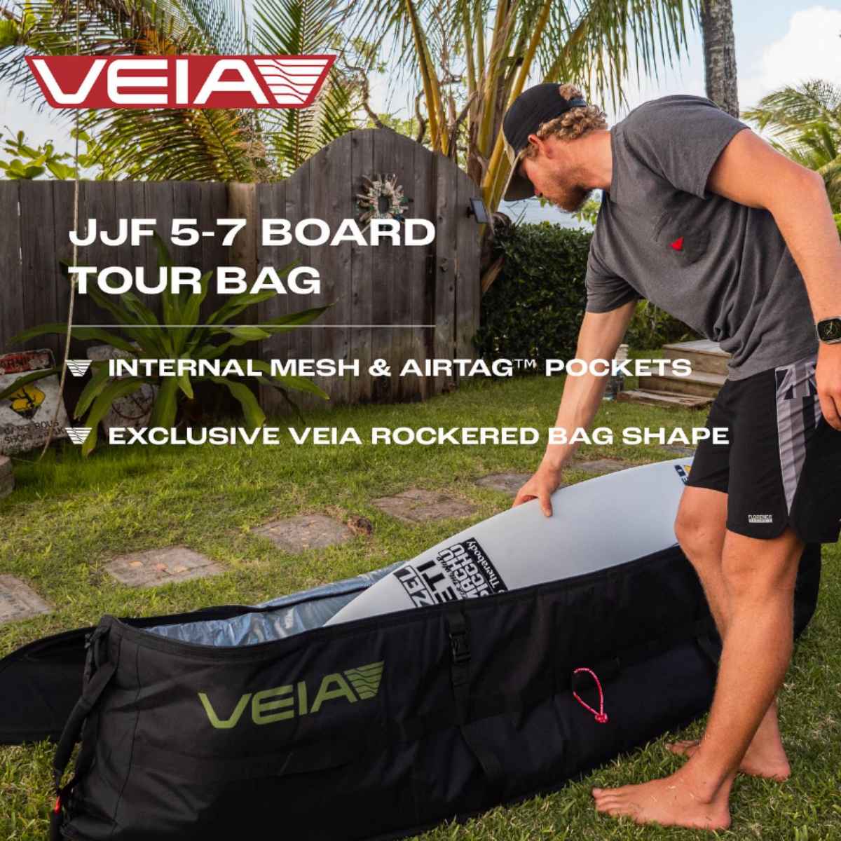 VEIA John John Florence 5-7 Board Tour Bag 7' Nibht / ベイア 5-7ボードツアーバッグ