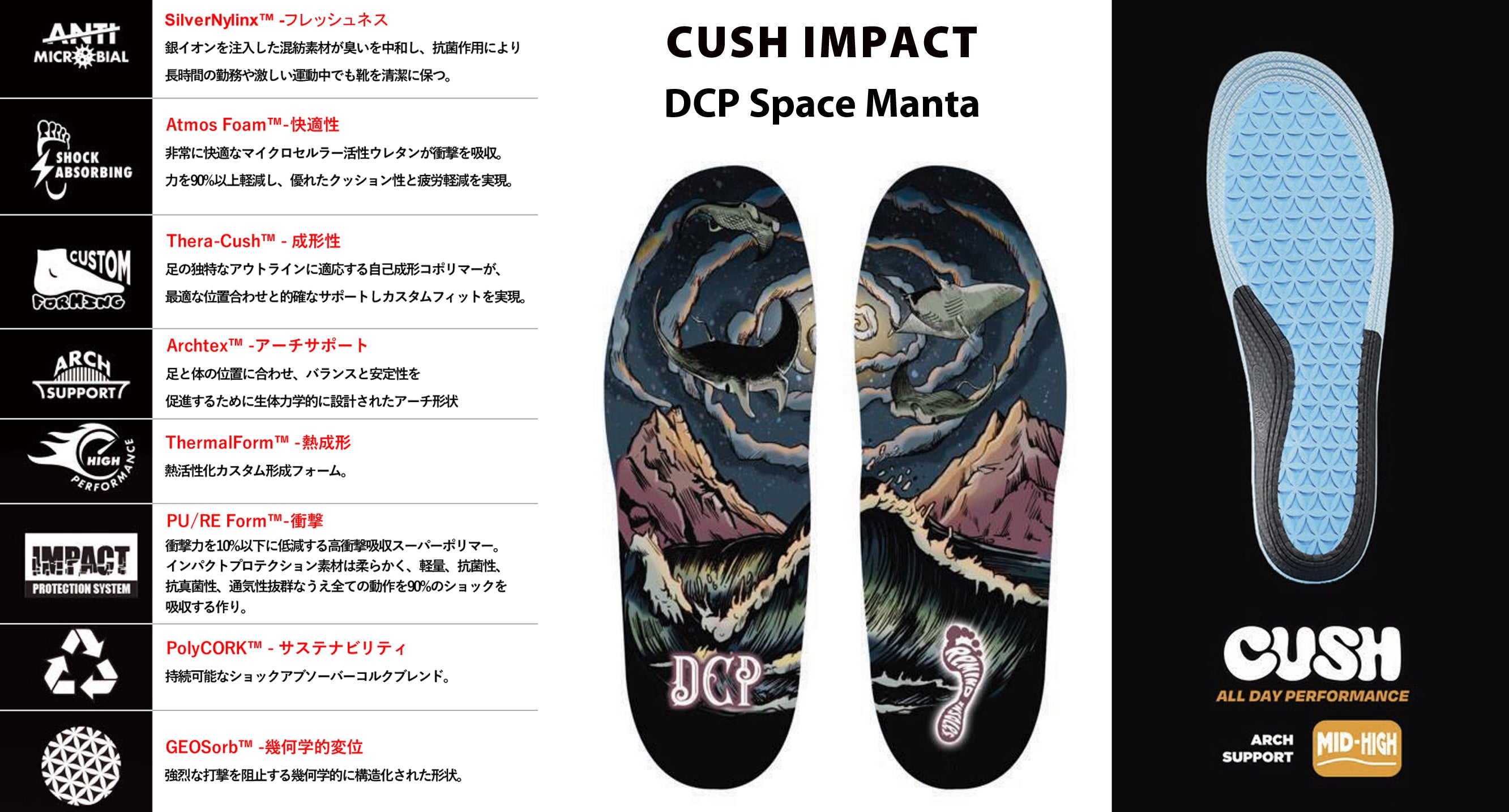 REMIND INSOLES CUSH IMPACTシリーズ – アドバンスマーケティング（株）