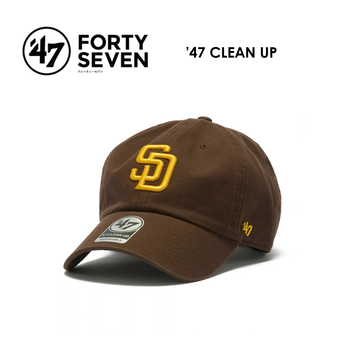 CAP ’47 CLEAN UP SAN DIEGO PADRES BROWN / キャップ クリーンナップ サンディエゴ パドレス