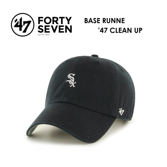 CAP BASE RUNNER ’47 CLEAN UP CHICAGO WHITE SOX BLACK / キャップ クリーンナップ ベースランナー シカゴ・ホワイトソックス
