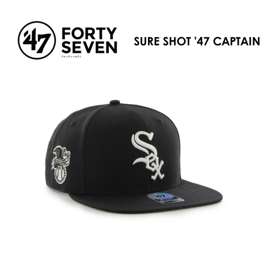 CAP SURE SHOT ’47 CAPTAIN CHICAGO WHITE SOX BLACK / キャップ キャプテン シュアショット シカゴ・ホワイトソックス