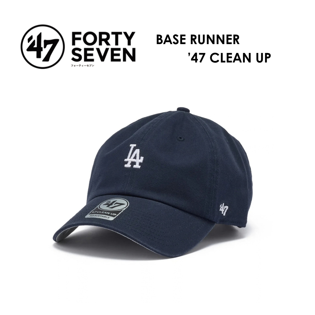 CAP BASE RUNNER ’47 CLEAN UP LOS ANGELS DODGERS NAVY / キャップ クリーンナップ ベースランナー ロサンゼルス・ドジャース