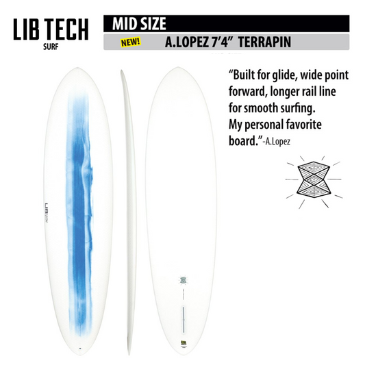 LIBTECH SURFBOARD A.LOPEZ 7'4"(51.0cl) TERRA PIN/リブテック サーフボード A.ロペス テラピン