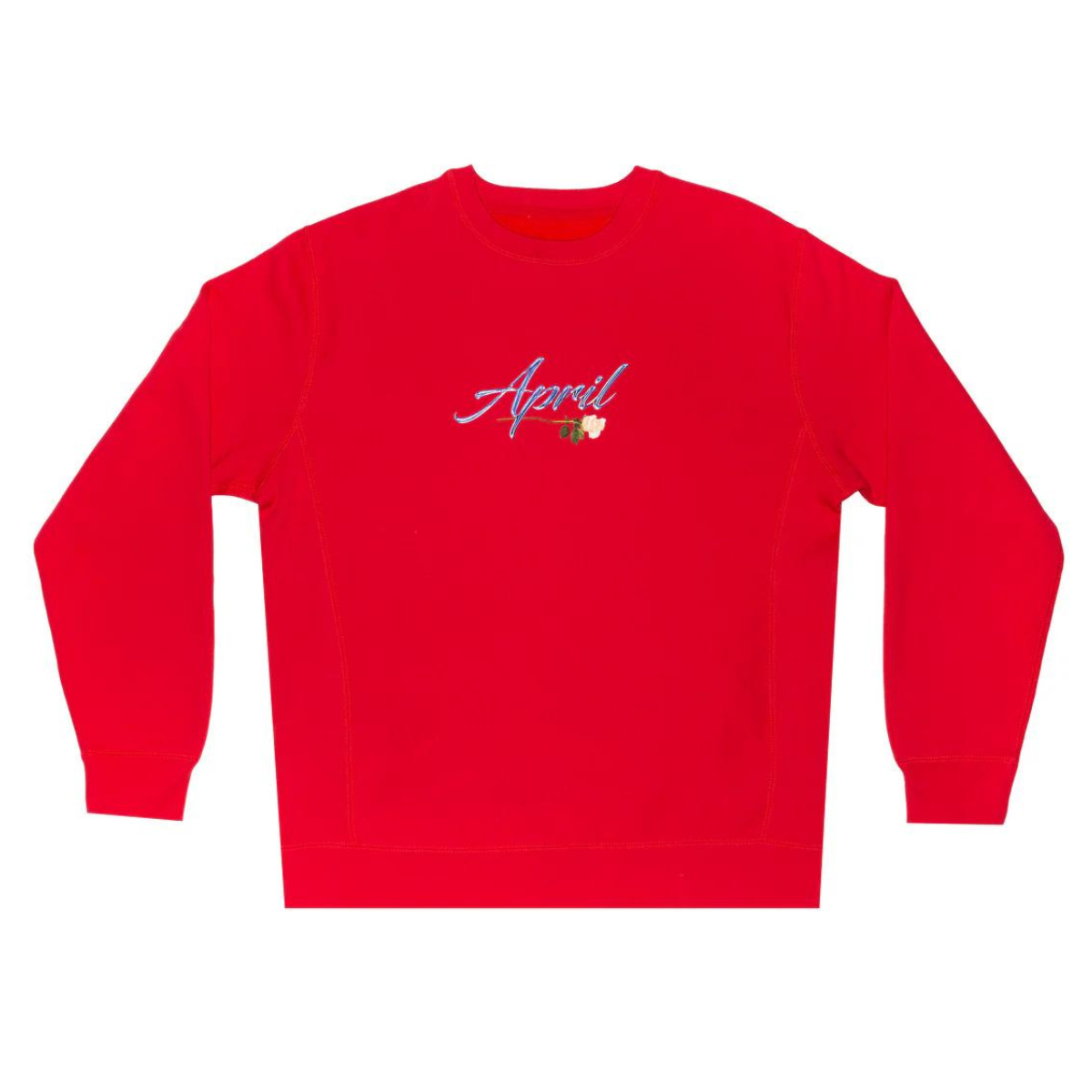 APRIL L/S CREW LIQUID ROSE Red