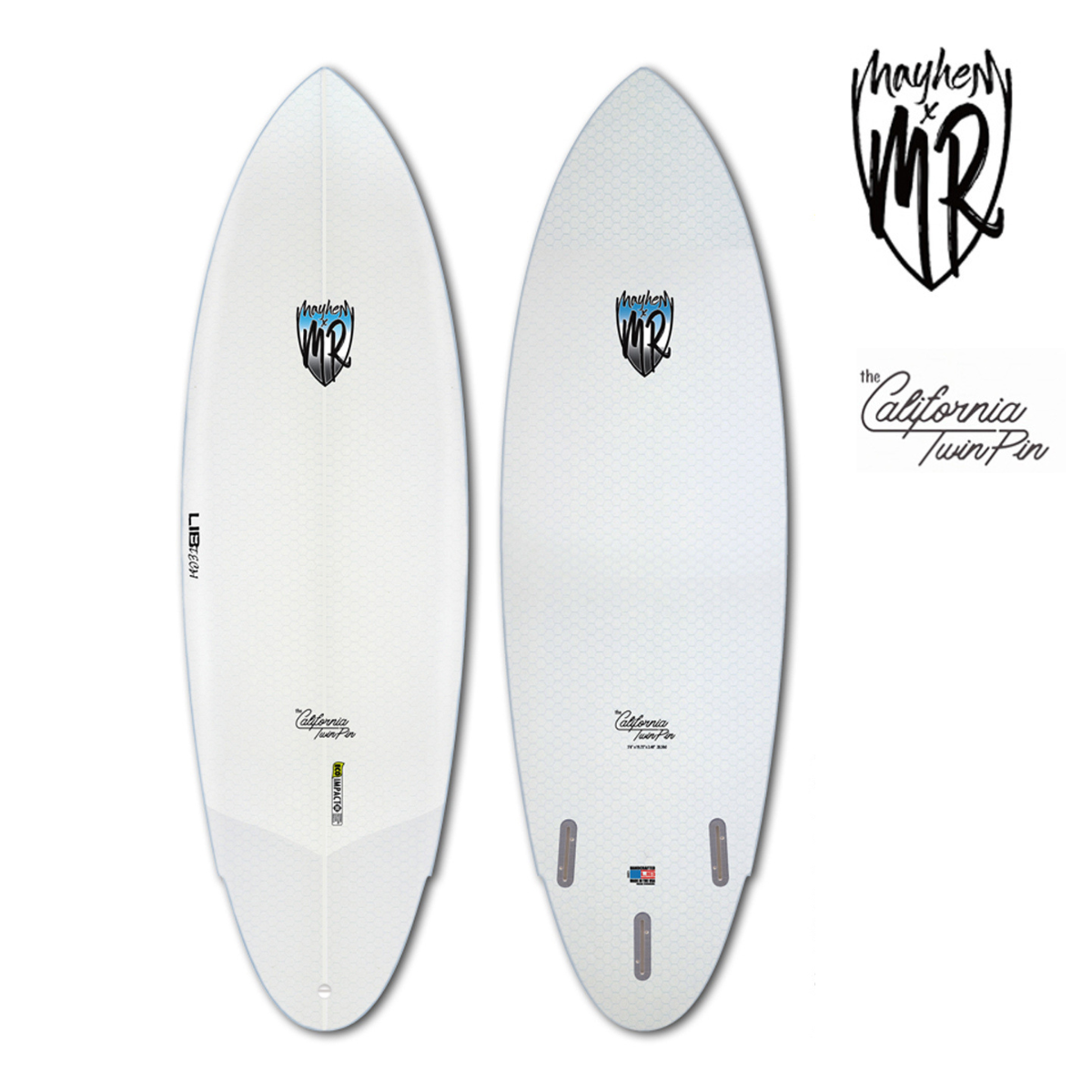 【訳あり品】LIBTECH SURFBOARD MRｘMAYHEM CALIFORNIA TWIN PIN